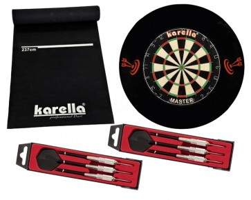 Dartboard Karella Set mit 2 Set  ST-1+Dartmatte+Catchring
