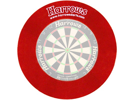 Harrows Dartboard Surround wall protection in red