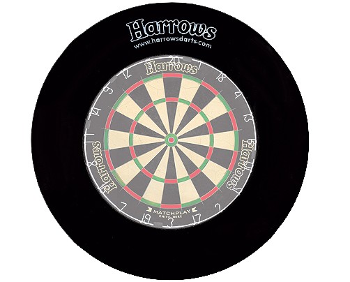 Harrows Dartboard Surround wall protection in black