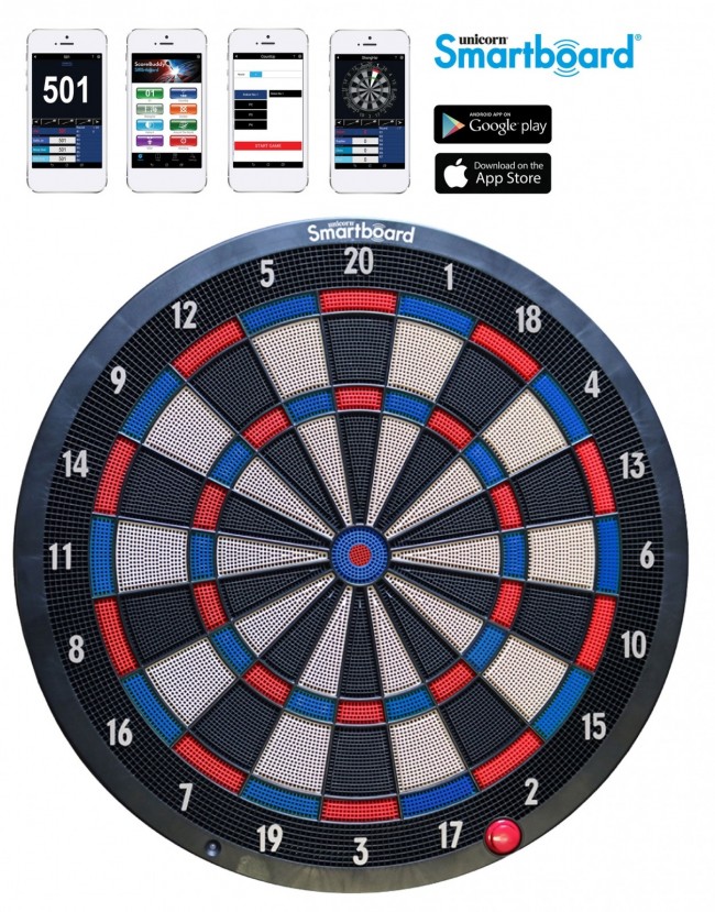 Unicorn Smartboard Soft Tip Bluetooth and App Compatible Dartboard