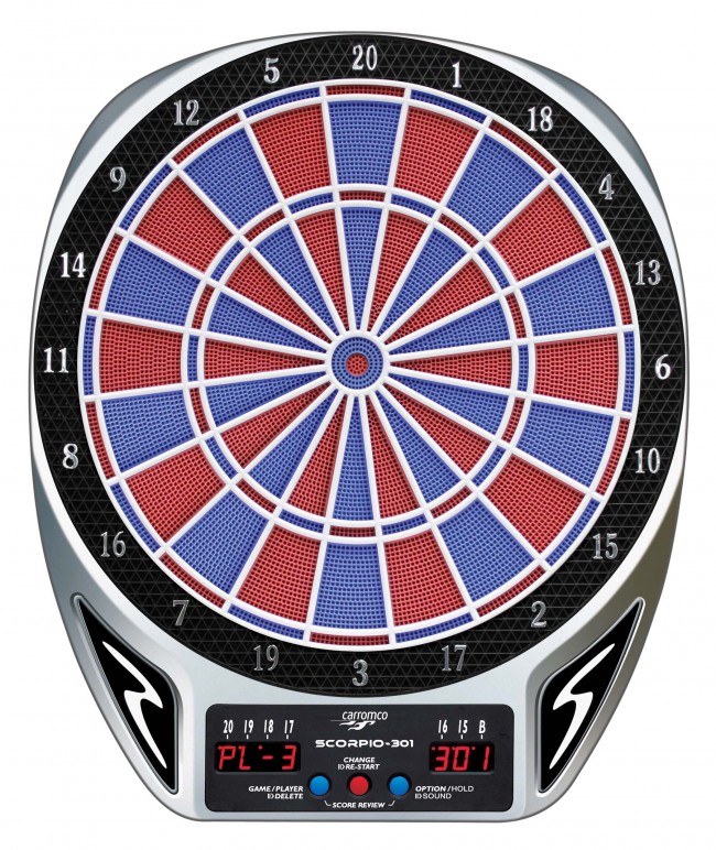 Carromco Electronic Dartboard 301 Silver Good Darts Com