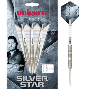 Unicorn Gary Anderson 80% Silver star Tungsten Throwing Darts 