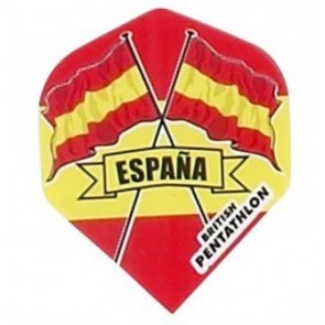 British Pentathlon Flag Country Dart Flights Spain