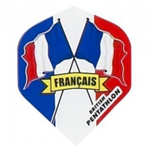 British Pentathlon Flag Country Dart Flights France