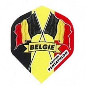 British Pentathlon Flag Country Dart Flights Belgium