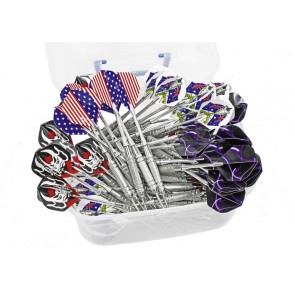 Steeldart Box 100 St. verchromt Alushaft 18g  