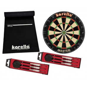 Dartboard Karella Set mit 2 Set  ST-1 + Dartmatte