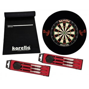 Dartboard Karella Set mit 2 Set  ST-1+Dartmatte+Catchring