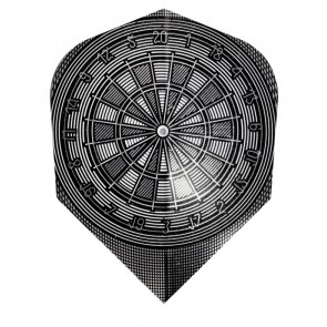 Harrows Quadro Grey Dart Board Fullsize Flights