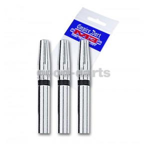 M3 Alu Red Medium (4.5cm) Silver Shafts