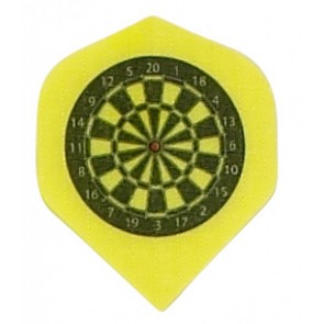 Nylon Fabric Yellow Dartboard Fullsize Flights