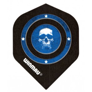 Winmau 6900-112 Mega Std Skull in Blue Circle Fullsize Flight